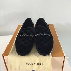 Louis Vuitton Black Auteuil Slip on Shoes